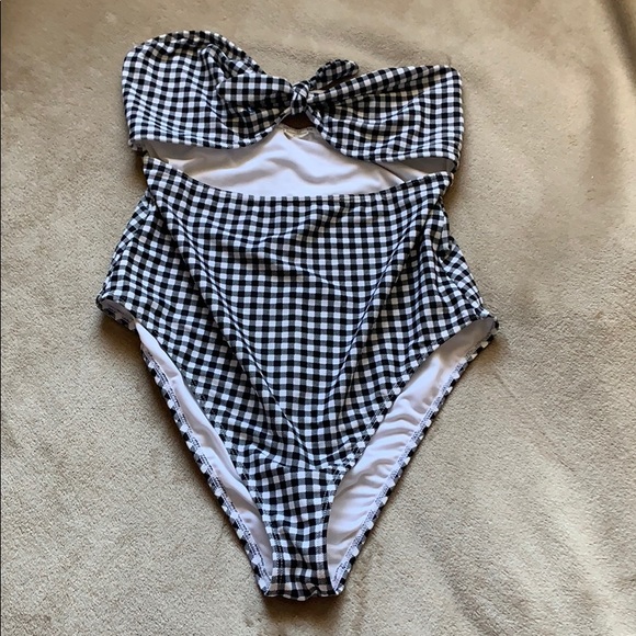SOLD Forever21 Gingham black and white one piece - Picture 2 of 3